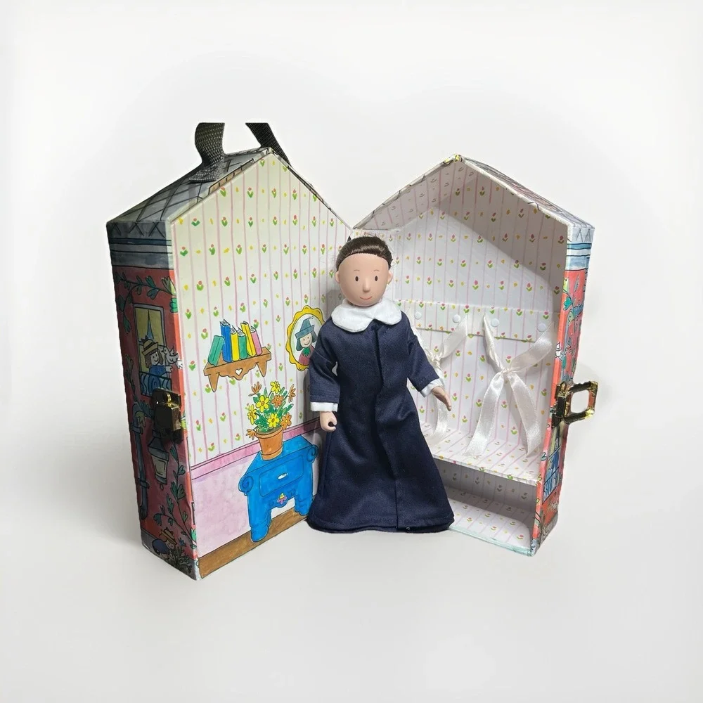 Eden Toys‎ 1999 Madeline Doll House Carrier And Doll Portable With Latch Vtg